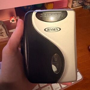 Jensen Dual-Tone Black and Silver Cassette Player